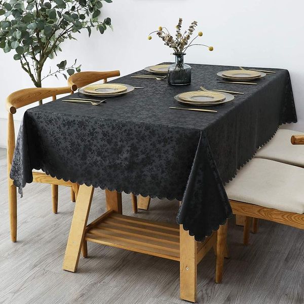 

table cloth waterproof tablecloth, round heavy duty cloth, wipeable cover for kitchen and dining room