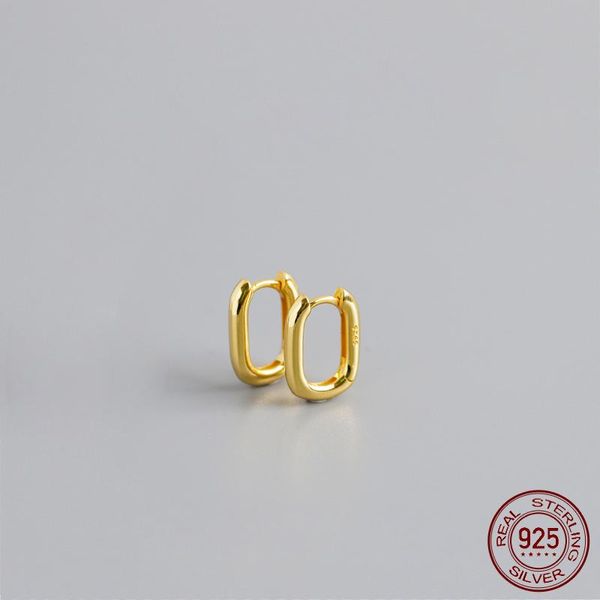 Hoop Huggie La Monada Geometrie Ohrringe für Frauen minimalistische Silber oval weiblich schlicht 925 Ohrring Schmuck Ohr