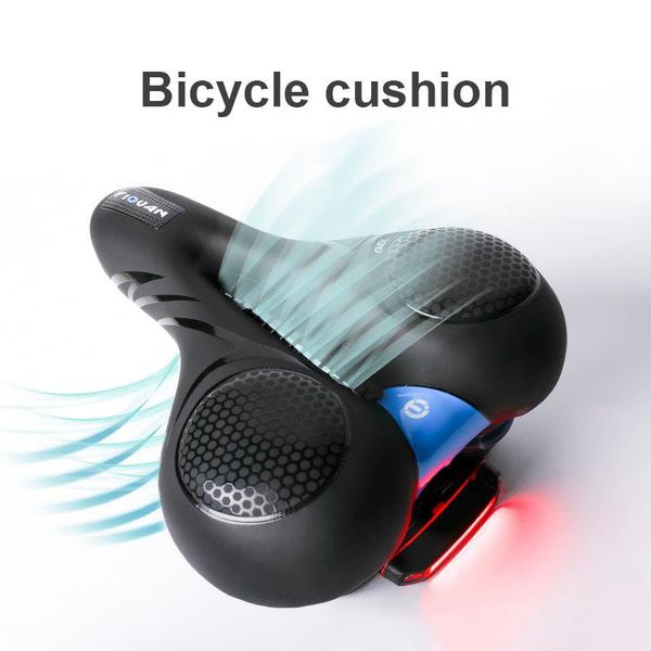 

bike saddles bicycle saddle seat breathable absorber rubber road cycling soft cushion pad comfortable big bubike accessor