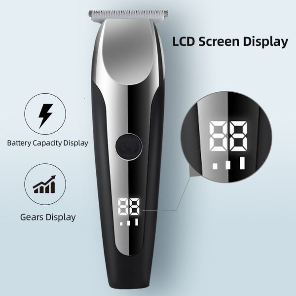 

weidz mens electric hair clipper salon carving push new small clippers lcd digital display 6 teeth electric trimmer droshipping