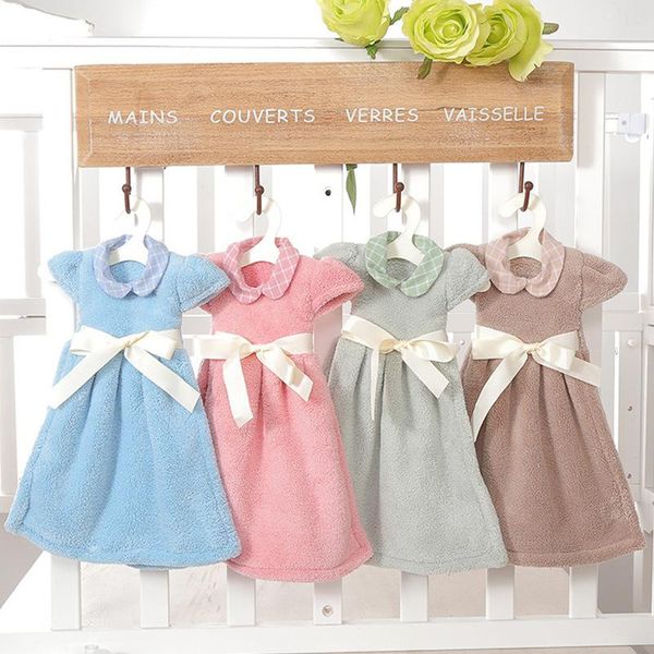 

towel hand manufacturers coral velvet dress cute ribbon home daily hangable