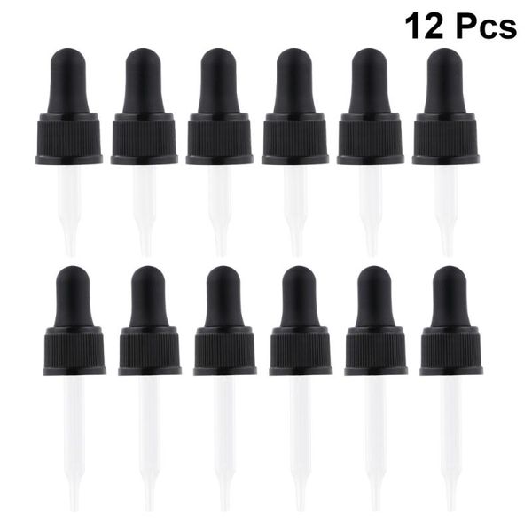 

storage bottles & jars 12pcs multi-function glass droppers liquid pipettes essential oil dropper makeup supplies for home shop