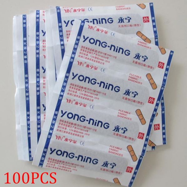 

100pcs/pack woundplast band aid sterile haemostasis adhesive bandage stickers first aid kit can csv