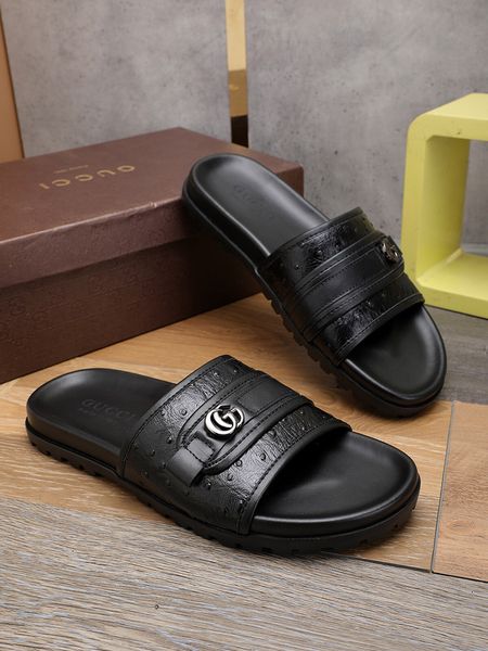 

2cc1 men sandals slippers slides sneakers loafers sandals, Black