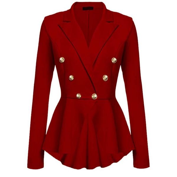 

women's suits & blazers women autumn small suit button double-breasted metal long-sleeved slim elegant temperament short jacket, White;black