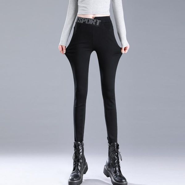 

women's leggings 2021 push up solid elastic force legging fitness black leggins high waist legins size s-5xl jeggings