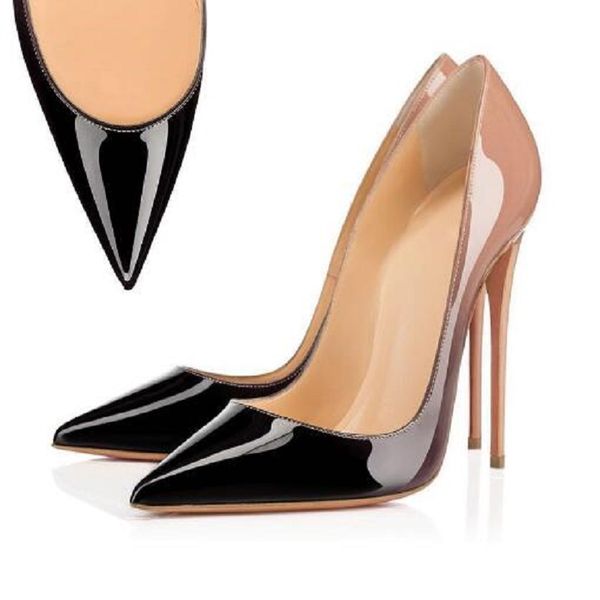 

2022 dress fashion luxury designer women shoes high heels red bottom so kate style 8cm 10cm 12cm round pointed toes pumps bottoms sneakers, Black
