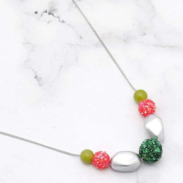 

pendant necklaces hand-beaded christmas series snowman socks bell necklace geometric trendy unisex, Silver