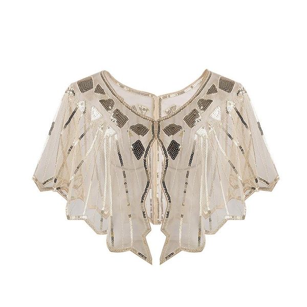 

wedding dress accessories beaded sequin shawl embroidery vintage mesh retro party evening cape scarves, Blue;gray