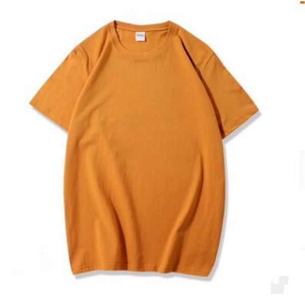 

2021 tees mens sleeve t-shirt round neck cotton shirt plain loose, Black