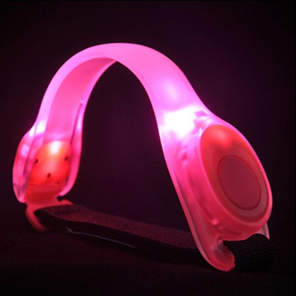 

elbow & knee pads light up wearable night running glowing jogging adjustable sports concert outdoor cyling led armband walking elastic safty, Black;gray