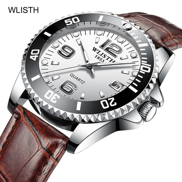 

wristwatches wlisth mens watches quartz watch men fashion luminous army waterproof wrist relogio masculino, Slivery;brown