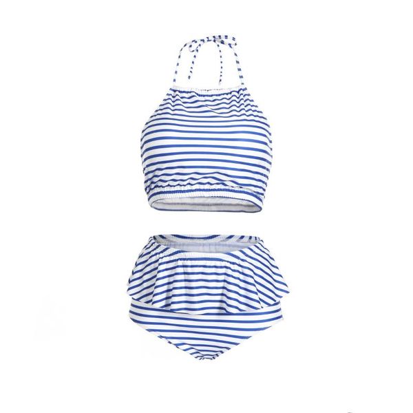 

one-piece suits 2pcs women kids girls bowknot swimwear swimsuit bathing suit bandage bikini set baby