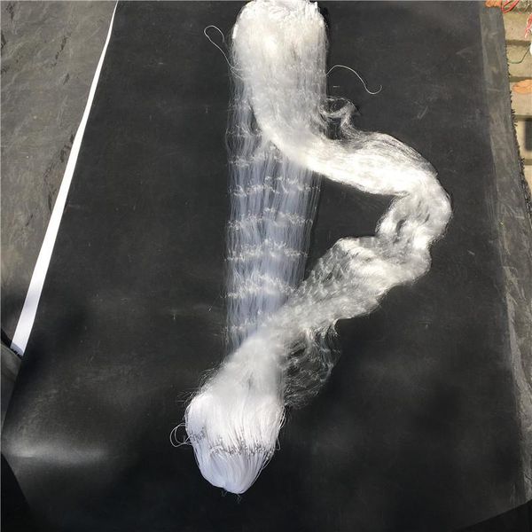

35/50m length 1/1.3m depth fishing net 3 layer nylon trap with floats gill net sticky sinking fish network for hand casting
