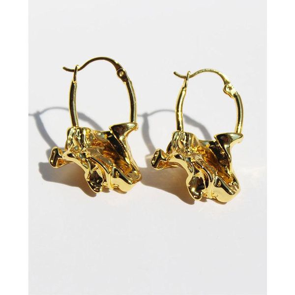 

hoop & huggie earrings for women 2021 statement aesthetic flower jewelry woman earring gold plated filled bijouterie fashion hoops piercing, Golden;silver