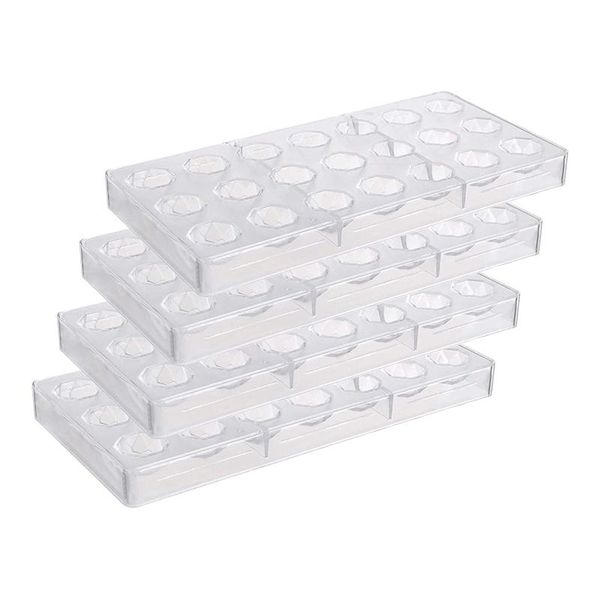 

baking & pastry tools 4 pack polycarbonate chocolate mold candy making molds,diamond shaped tray for jelly,truffle,sweets,bonbons,cookies