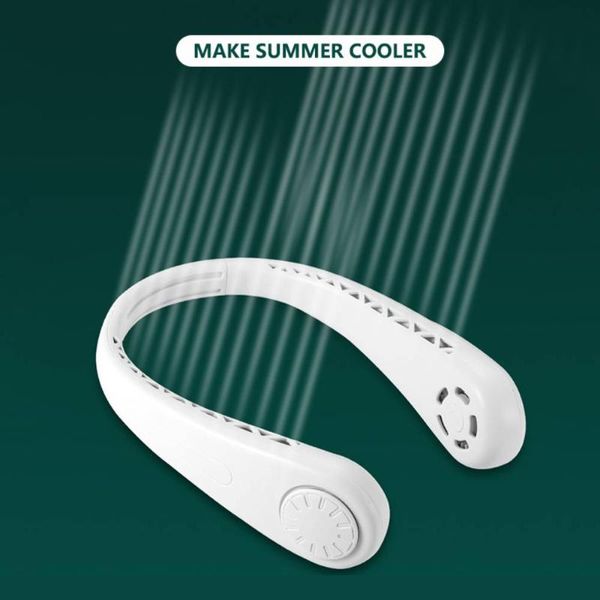 

electric fans neck fan portable bladeless usb rechargeable mute sports for outdoor ventilador cooling lazy