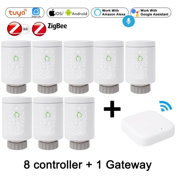 

smart home control wifi tuya zigbee3.0 trv thermostat thermostatic radiator actuator remote f3mb