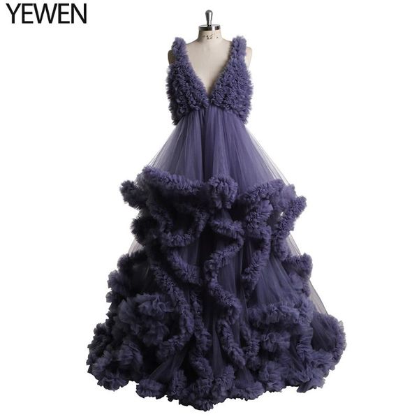 

party dresses deep v neck full ruffles cloud evening dress long maternity gown for poshoot 2021, White;black