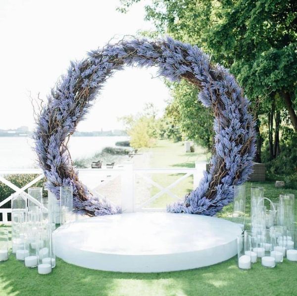 

party decoration metal circle wedding mariage arch round balloon flower background frame stand birthday baby shower