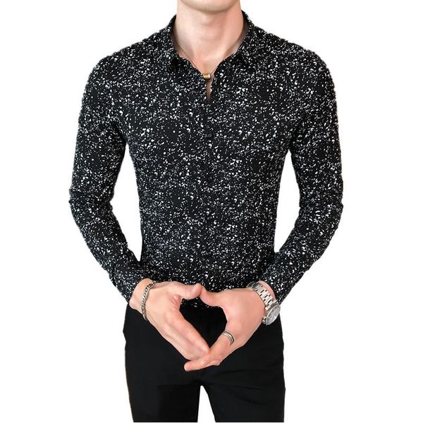 

spring and autumn black long-sleeved shirts mens fashion casual shirt men high-quality men shirt slim fit man xxxl, White;black