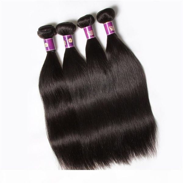 

2017 new arrival selling wholesaleprice brazilian peruvian silky straight 4 bundles lot virgin remy hair ing, Black