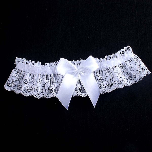 Brautstädter Accessoires Spitzenbein Ring Ring Brautstürmer schwarze Strumpfbein Bowknot Flowers Hochzeit