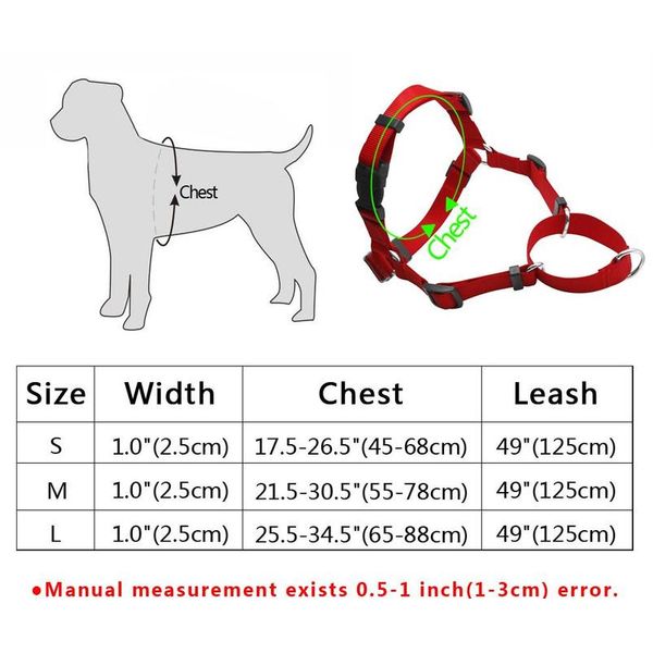 

pet no-pull nylon dog harness with leash training harness spulling on lead small medi qylvtn