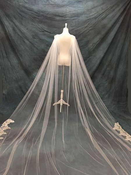 

bridal veils wedding cape - lace veil bolero-, veil, modern mariage, Black