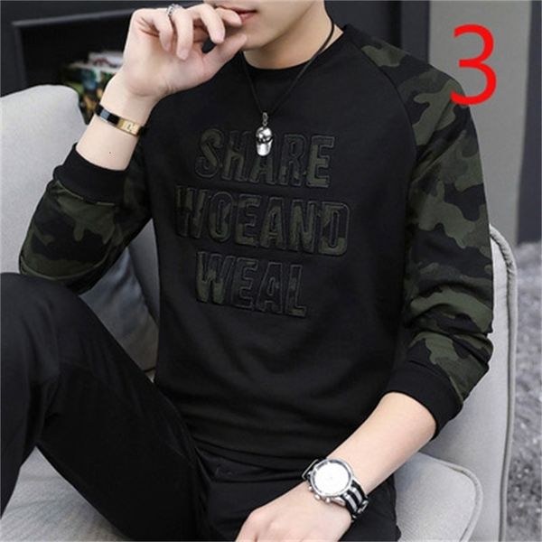 

new 2021 men's compassionate autumn long-sleeved t-shirt male l2p5, White;black