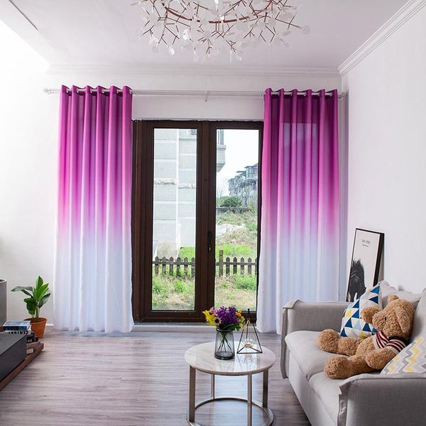 

curtain & drapes gradient wood grain fashion printing for bedroom living room decoration