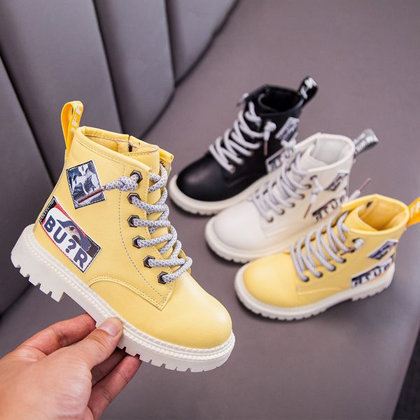 

kids shoes martin boots children snow shoes autumn and winter 2019 children of leather waterproof sneakers