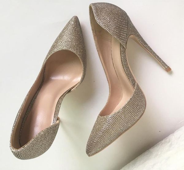 

dress shoes 2021 women pumps extrem high heels thin female wedding gold sliver white ladies, Black