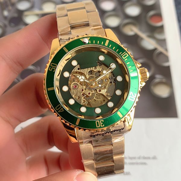 

7-men luxury watch 40mm automatic mechanical movement fashion designer watches all steel strap orologio di lusso, Slivery;brown