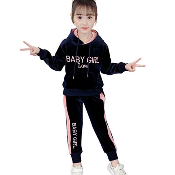 

2021 new girls winter long jacket + panty pants children sets of teenage clothes 5 7 8 9 10 13 14yr hsd9, White