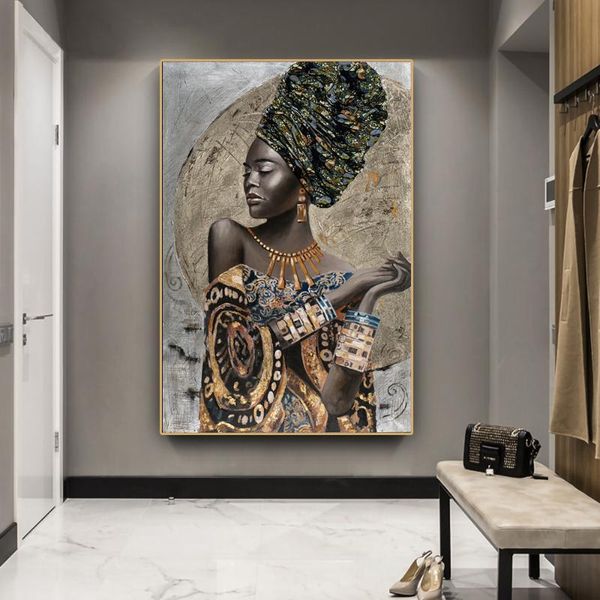 

diamond painting full square african black woman pictures for embroidery round mosaic girl wall stickers decor,
