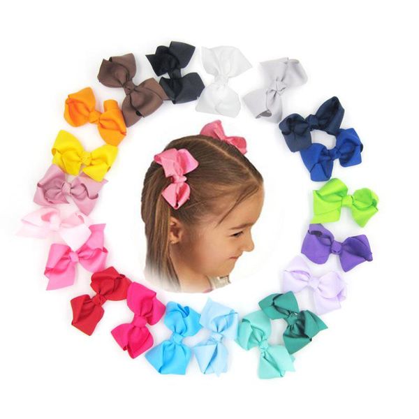 32 colori 8 cm nuovo nastro in tinta unita fai da te accessori per capelli per bambina con clip boutique fiocchi barrette