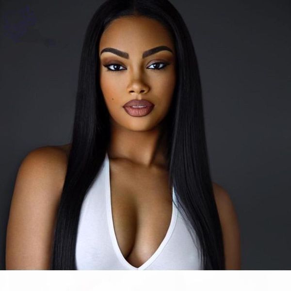 

full lace wigs straight silky horse-hair wig original brazilian human hair 100% wig is shoelaces 150% thicknessl wig owl tie for black women, Black;brown