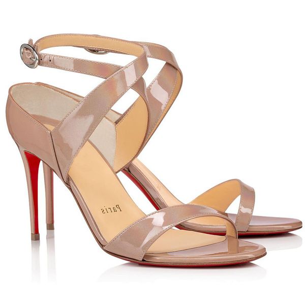 

21s women summer sandal red bottom sandals open toe sandals liloo black nude patent leather sandals black wide sandal with boxes