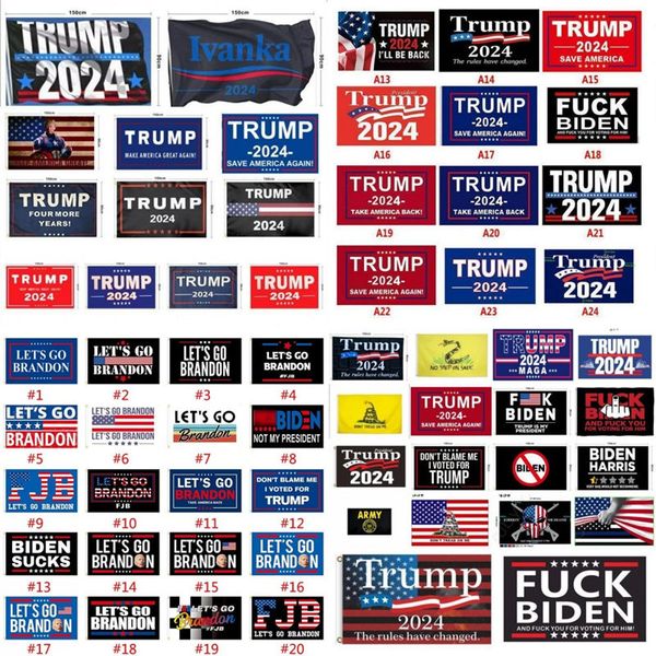 

dhl 3x5 ft flags 90*150 cm lets go brandon save america again trump flag for 2024 president election u.s. densign