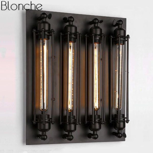 

wall lamp vintage industrial decor lights loft flute sconces led bedroom kitchen light fixtures bar home lighting luminaire