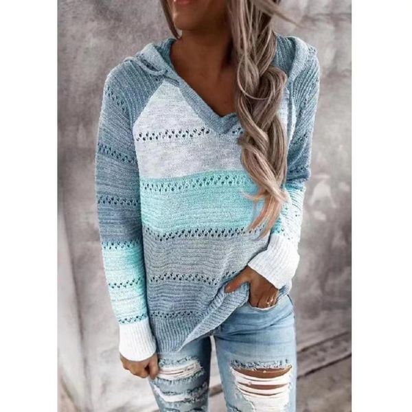 

women's sweaters autumn and winter sweater loose striped long-sleeved woolen knitted pullover women, White;black