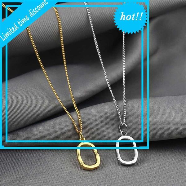 

new fashion oval doughnut girl temperament necklace chaoren net red jewelry, Golden;silver