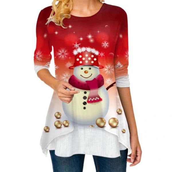 

women's blouses & shirts christmas pullovers soft t-shirts polyester unique trendy women, White