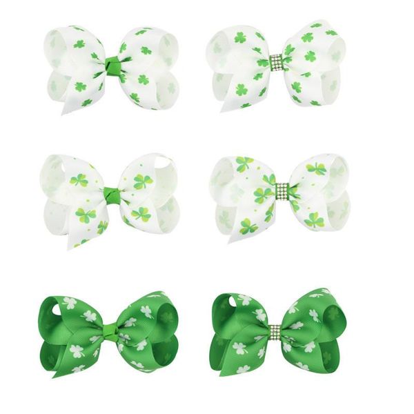 

dog apparel 30pcs st.patrick's day handmade pet hair clips alloy accessories grooming products
