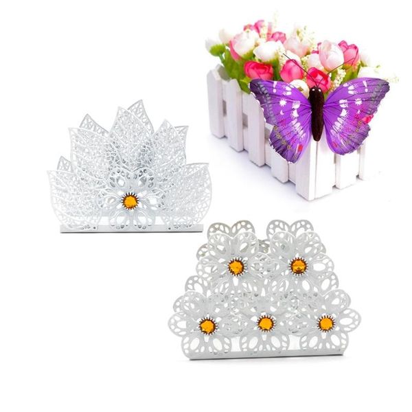 

napkin rings metal holder paper dispenser tissue rack home party dining table decor