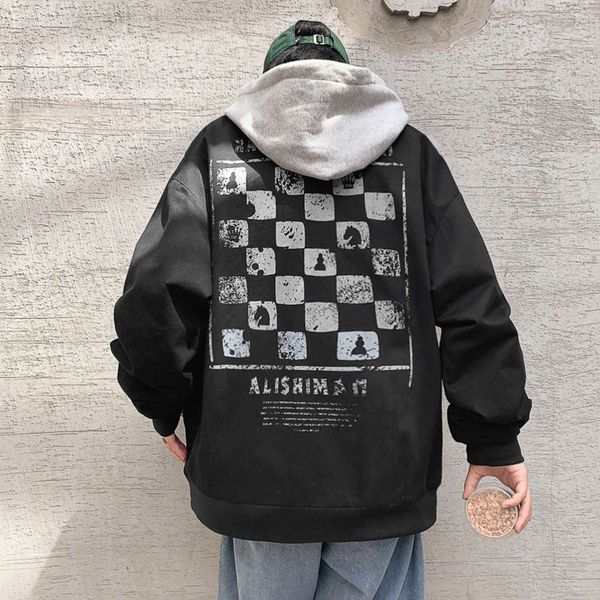 

autumn winter 2020 new men's fashion brand printed baseball collar cardigan jacket for men, Black;brown