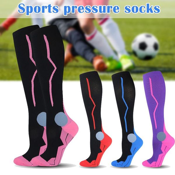 

calf shaping compression socks with increasing pressure design elastic sports support stockings for women men &t8, Black