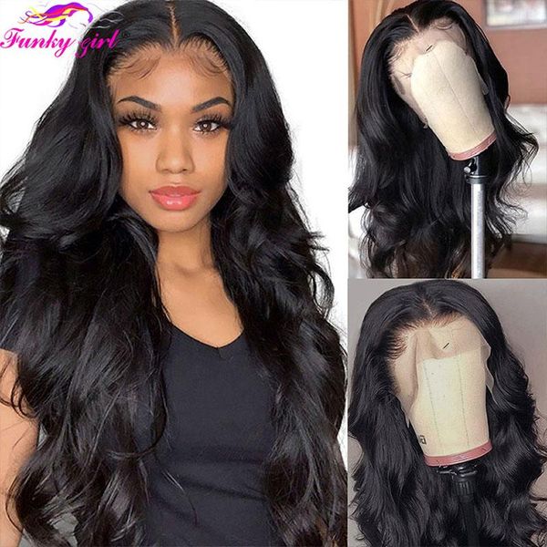 

lace wigs frontal wig brazilian body wave 13x4 front human hair for black women 30inch 4x4 closure curly, Black;brown
