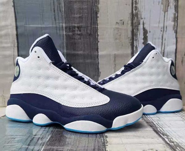

obsidian jumpman 13 white dark powder blue men basketball shoes good quality 13s mens athletic sports sneakers with box
